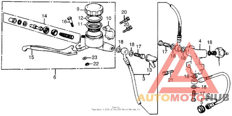 Master cylinder + brake hose