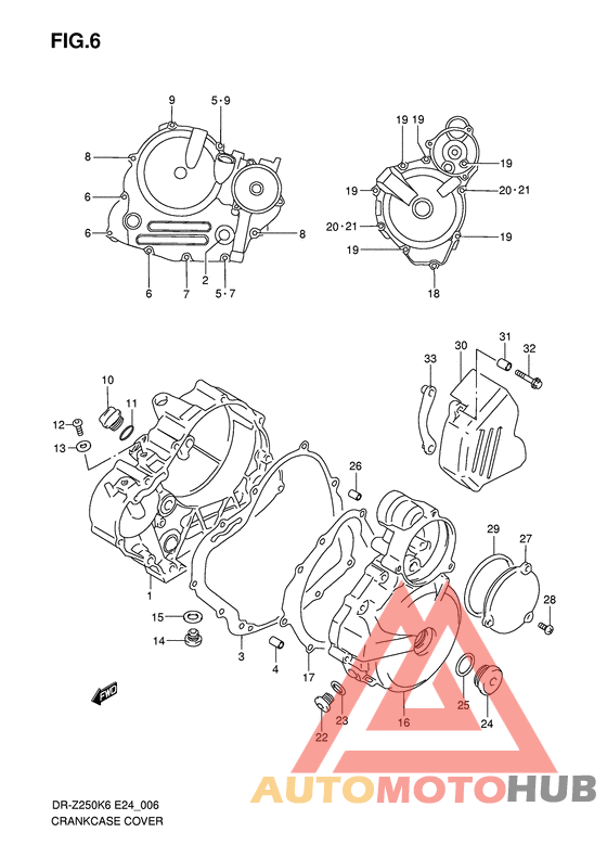 Crankcase cover ass`y  (v