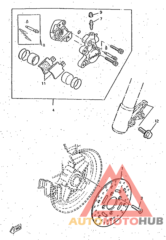 Front brake. caliper