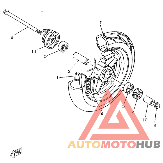 Переднее колесо