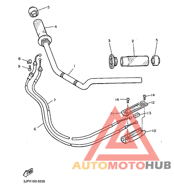 Steering handle. cable