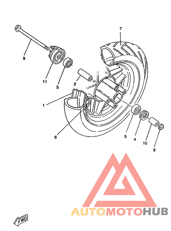 Переднее колесо