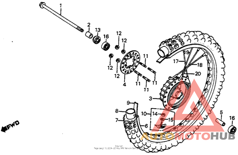 Front wheel 82