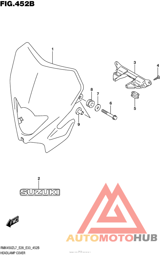 Headlamp Cover (Rmx450Zl7 E33)
