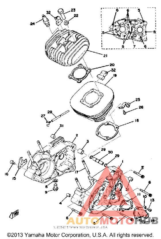 Cylinder - crankcase