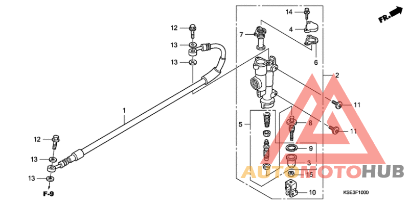 Rr. brake master cylinder