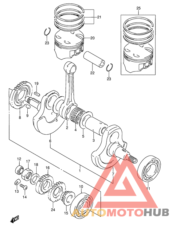 Вал коленчатый