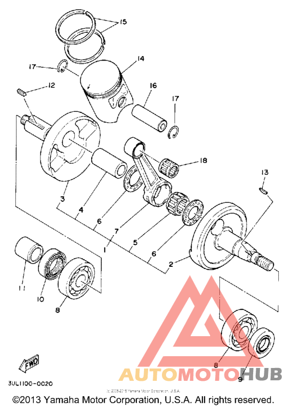 Crankshaft-piston