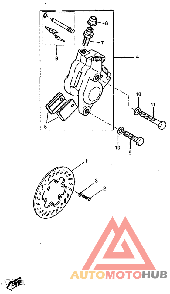 Front brake. caliper