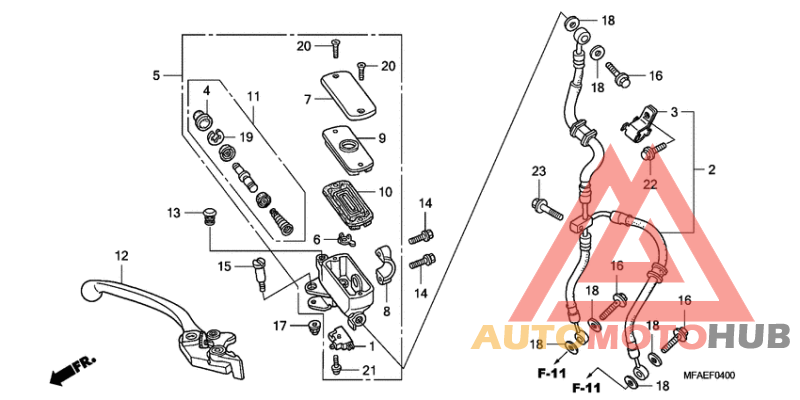 Fr. brake master cylinder
