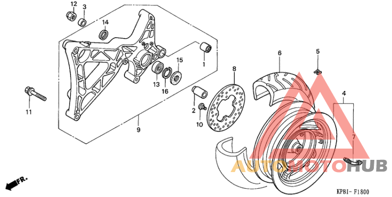 Rear wheel complete assy
