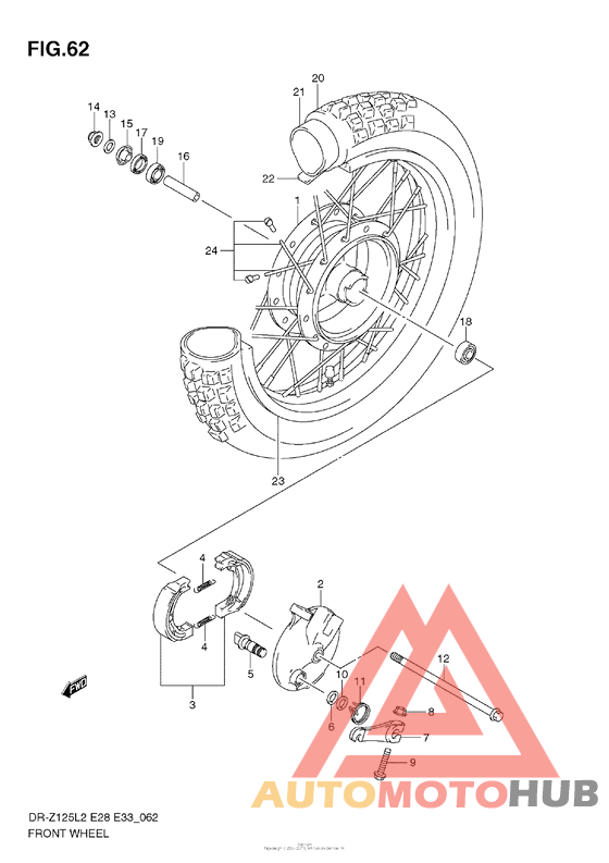 Front Wheel (Dr-Z125 E28)
