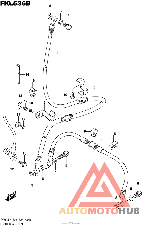 Front Brake Hose (Sv650L7 E33)