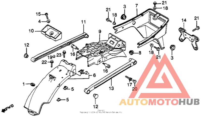 Задний бампер