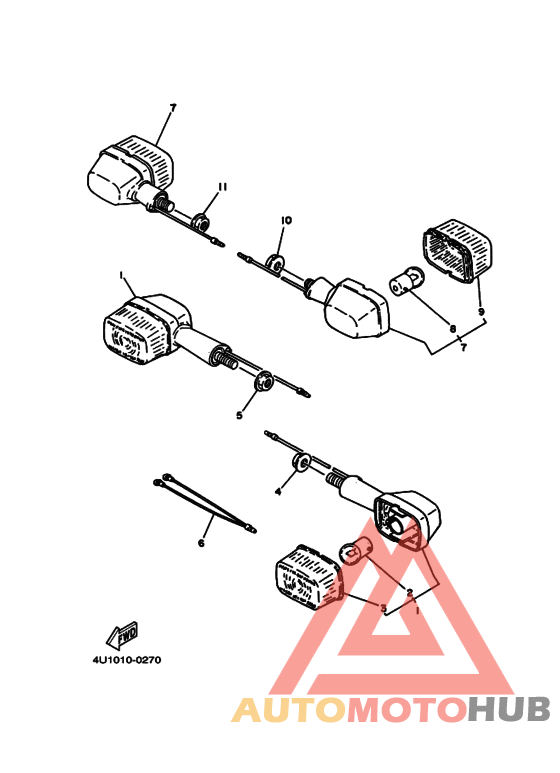 Rear flasher light assy