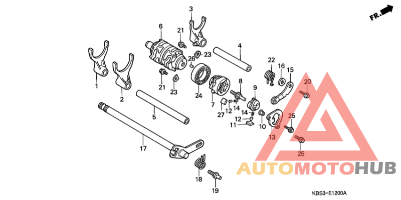 Shift drum/shift fork