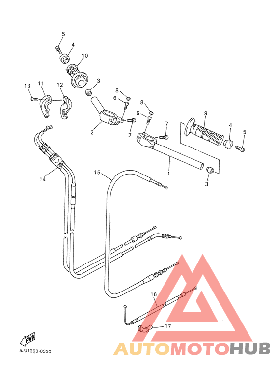 Steering handle. cable