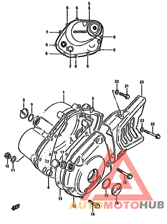 Crankcase cover ass`y  (v