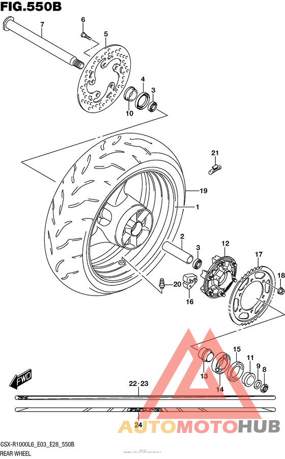 Rear Wheel (Gsx-R1000L6 E28)