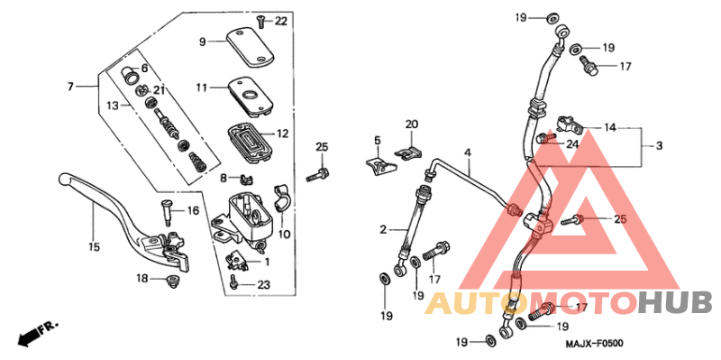 Fr. brake master cylinder