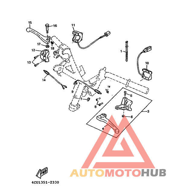 Handle switch. lever