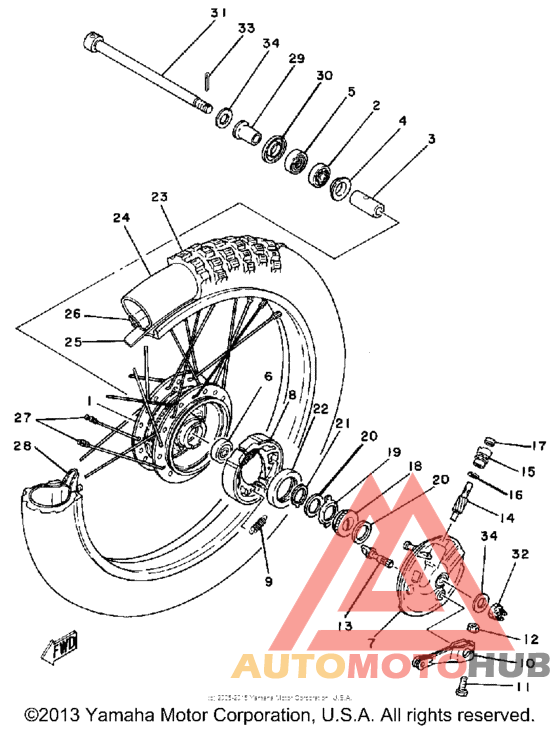 Переднее колесо