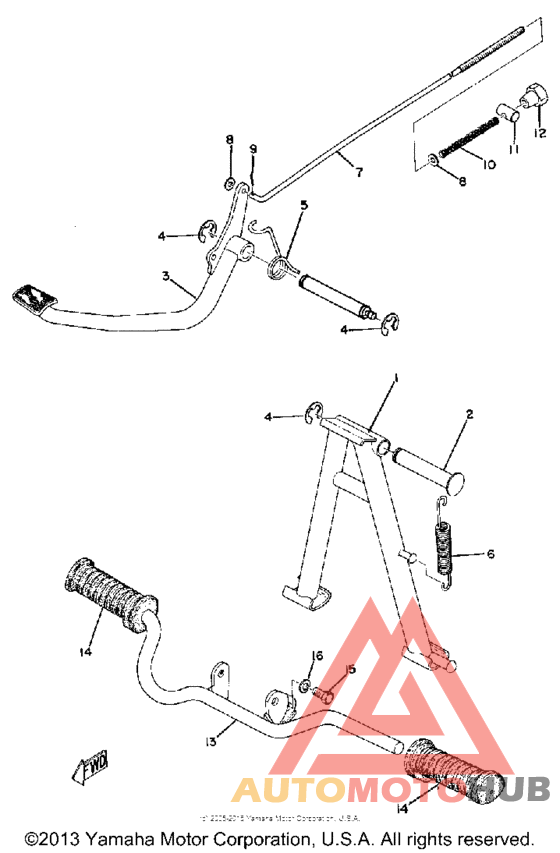 Stand - footrest - brake pedal