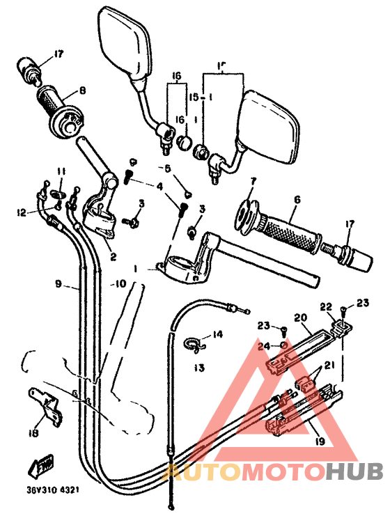 Steering handle. cable