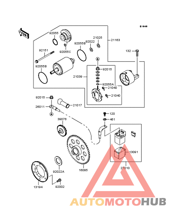 Starter motor/starter clutch
