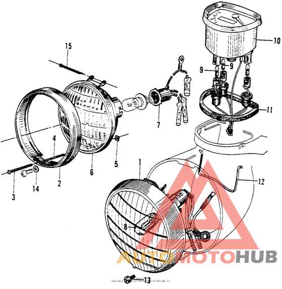 Headlight + speedometer