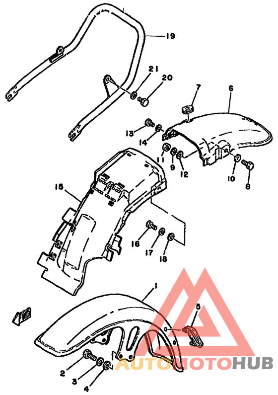 Front fender. rear fender
