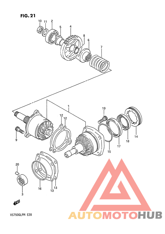 Secondary drive gear
