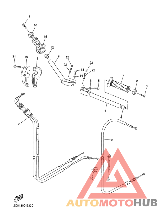 Steering handle & cable