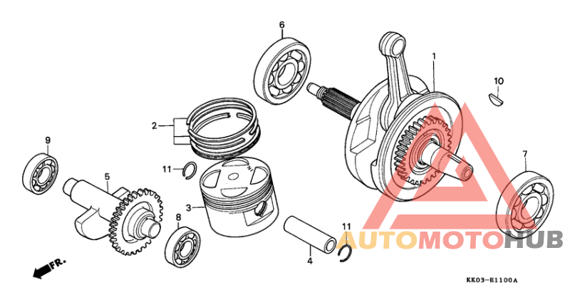 Crankshaft/piston/ balancer