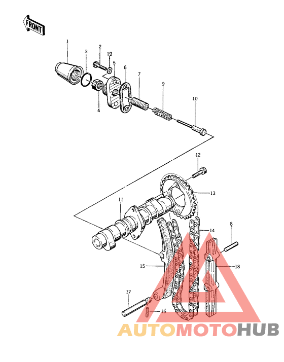 Camshaft/chain/tensioner