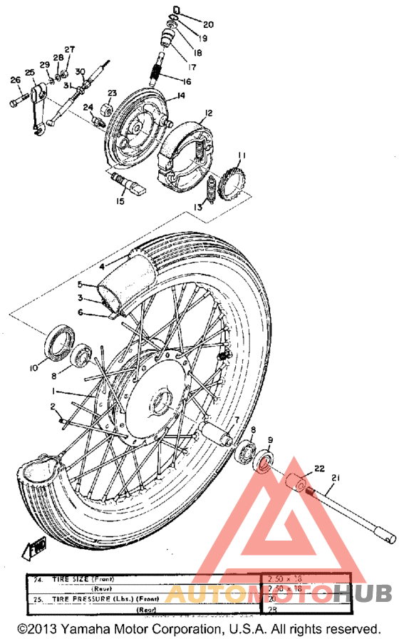 Переднее колесо