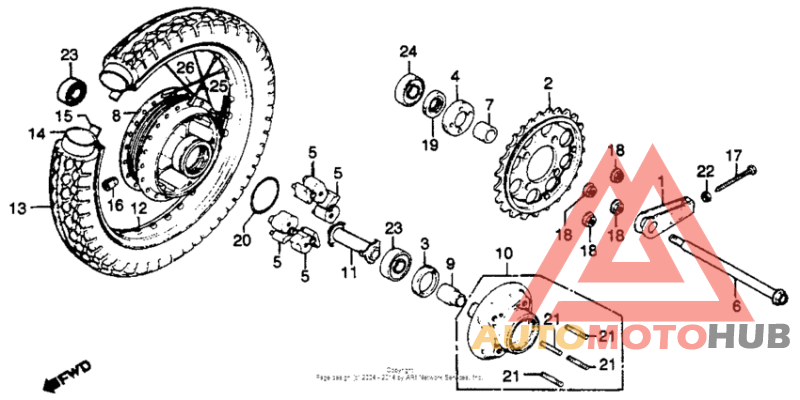 Cb750k rear wheel