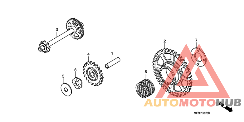 Starting driven gear