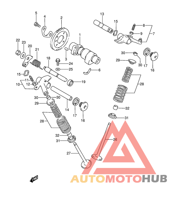 Распределительный вал-клапаны