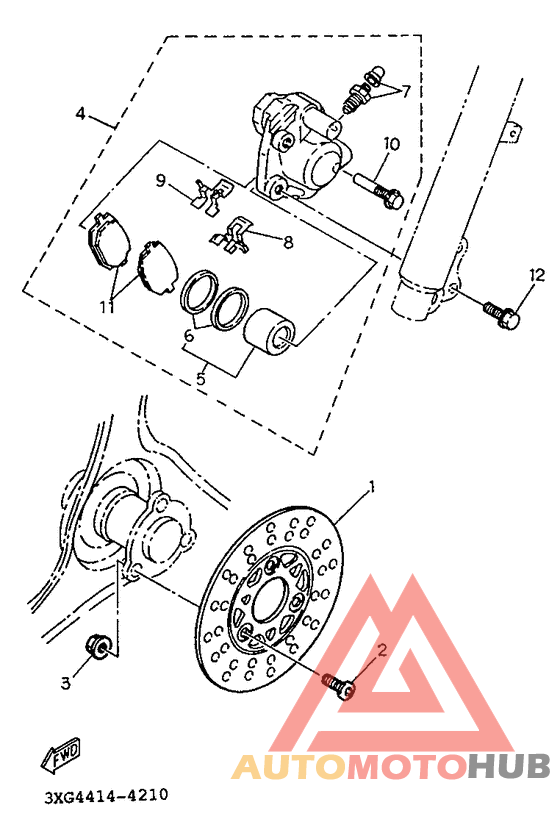 Front brake. caliper