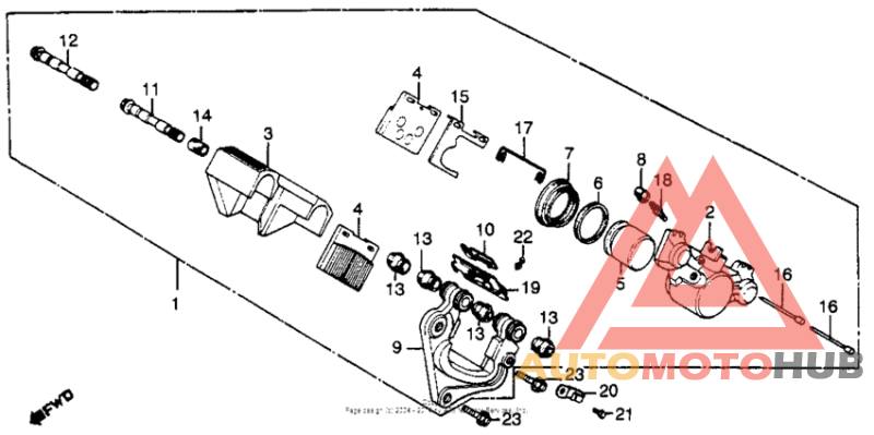 Front brake caliper 80