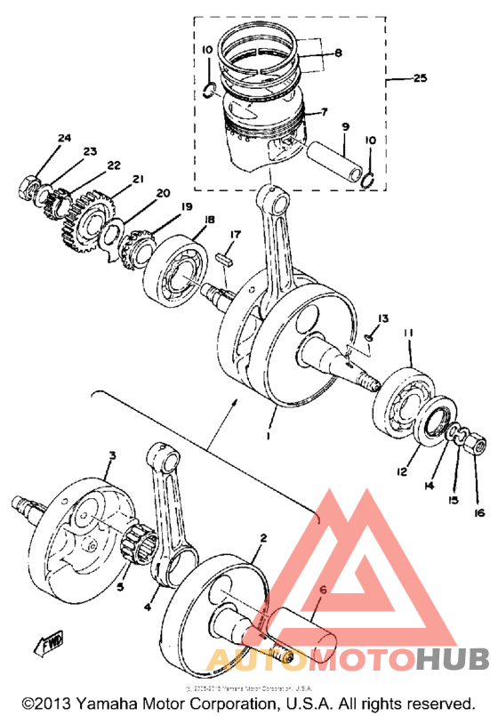 Crankshaft-piston