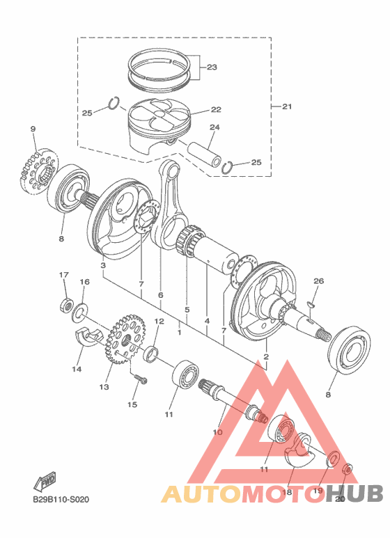 Crankshaft & piston