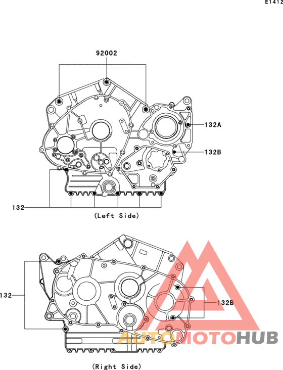 Болты крепления картера