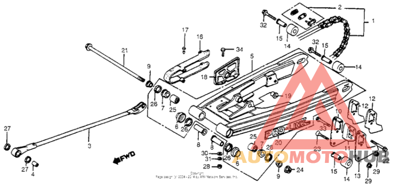 Swingarm + drive chain 81
