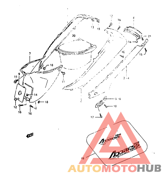 Обтекатель задний