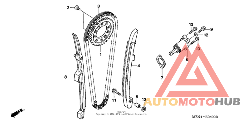 Cam chain + tensioner