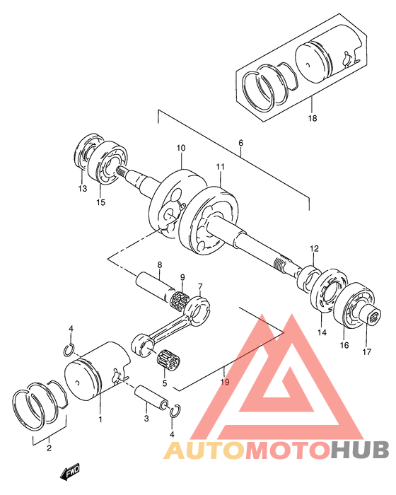 Вал коленчатый
