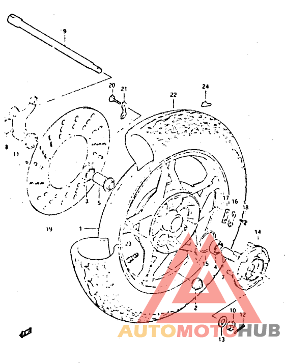 Rear wheel complete assy