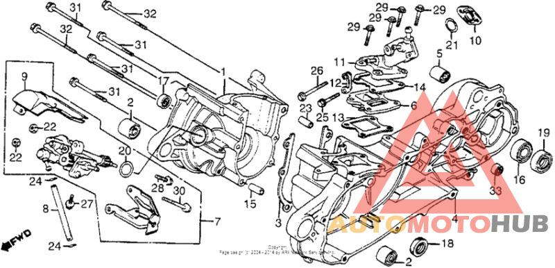 Crankcase + oil pump
